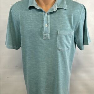 Faherty Light Blue Polo Shirt for Men
